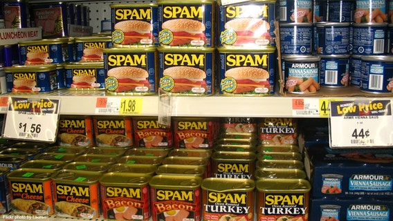 Spam recalled after customers cut mouths on metal objects in the food