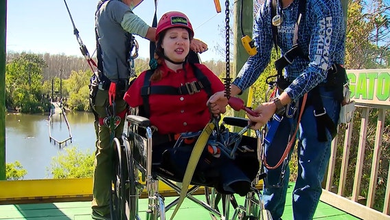 Gatorland makes zip line handicap accessible