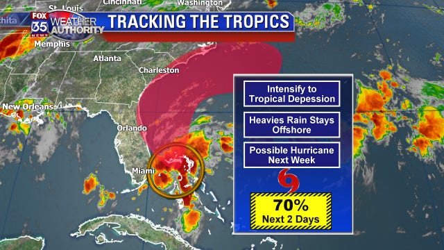 System off Keys could become tropical depression, with 70 percent chance of development