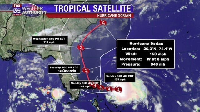 Hurricane Dorian nears the Bahamas as Category 4 storm