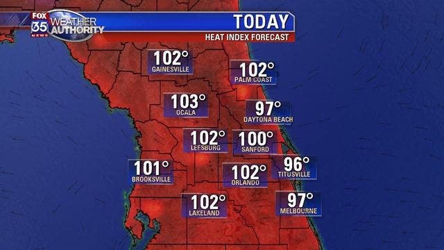 The heat is on: Triple digit temperatures across Central Florida on Wednesday