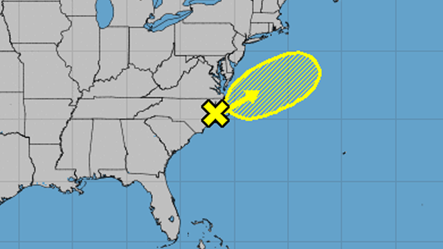 Forecasters monitor disorganized disturbance as it moves into the northern Atlantic