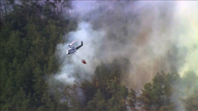 Crews battling massive brush fire in Marion County