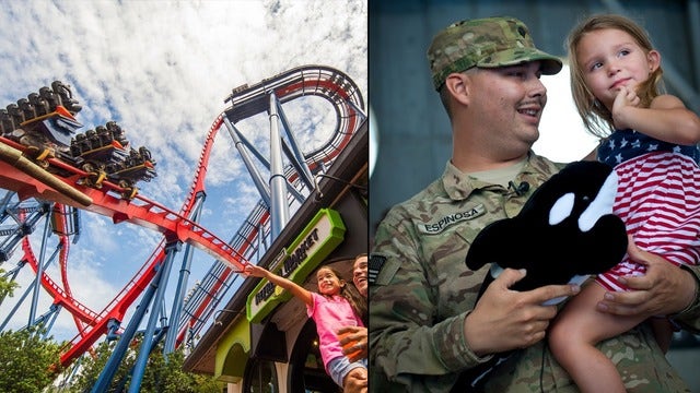 SeaWorld and Busch Gardens offer free admission to U.S. Veterans and families