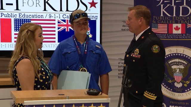 Teen honored for helping save mom