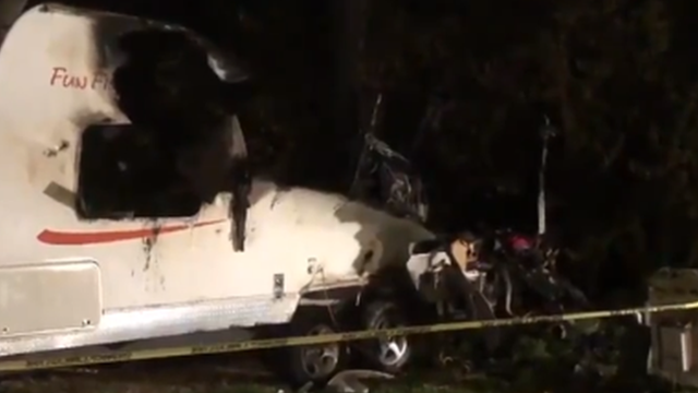 1 person dead after fire tears through travel trailer in Port Orange