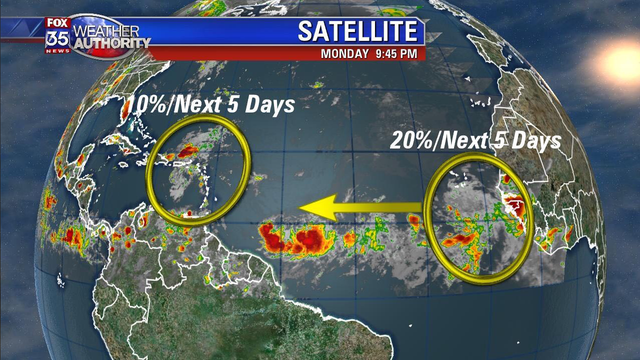 Tropical wave near Puerto Rico could bring heavy rain to Florida, second wave develops near Africa