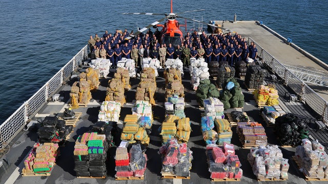 Coast Guard unloads $377-million worth of seized drugs in South Florida