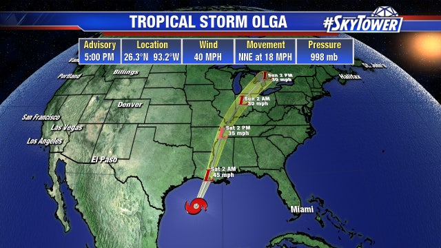 Tropical Storm Olga forms in Gulf of Mexico