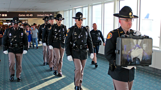 United States Honor Flag delivered to FHP for fallen Trooper Tracy Vickers