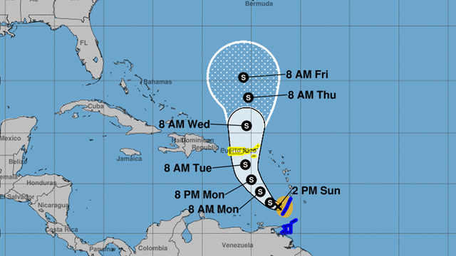 Tropical Storm Karen forms, expected to approach Puerto Rico and the Virgin Islands
