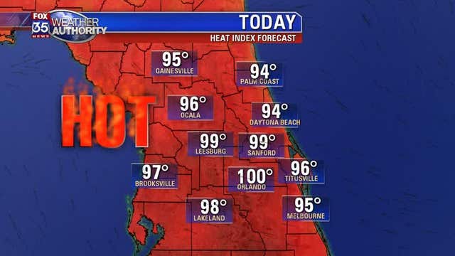 Where are you, fall? Heat index could reach triple digits in Central Florida on Tuesday