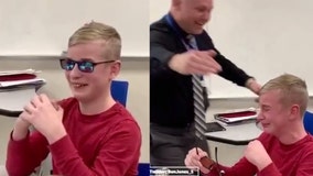 Colorblind boy has emotional reaction after seeing color for the first time in viral video