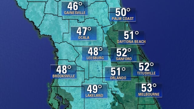Coldest temperatures of the season hit Central Florida this weekend