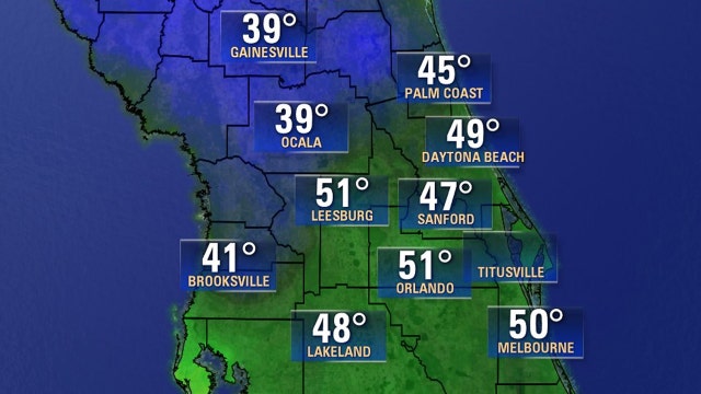 Central Florida wakes up to temperatures in the 30s, 40s as Thanksgiving week kicks off