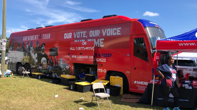 Amendment Four bus tour registers voters at Florida Classic