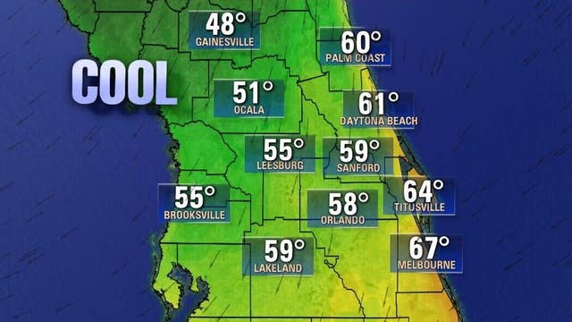 40s and 50s! Weekend cold front to drop temperatures for Central Florida