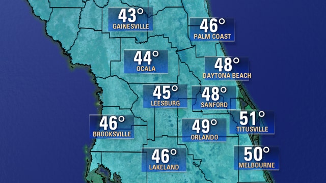 Temperatures drop to the 40s in Central Florida as Thanksgiving week begins