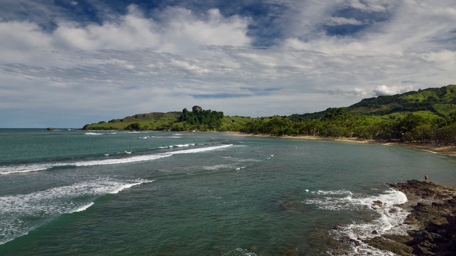 Lava rock and coral reef at Maimon Bay Riu beach Dominican Republic. (Photo by: Education Images/Universal Images Group via Getty Images)