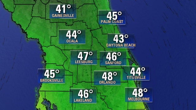Central Florida to kick off the new year with temperatures in the 40s