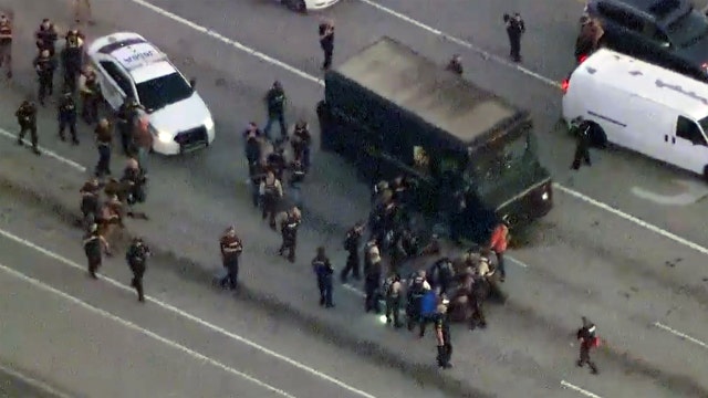 Police: Chase with stolen UPS truck ends with shootout, 4 dead