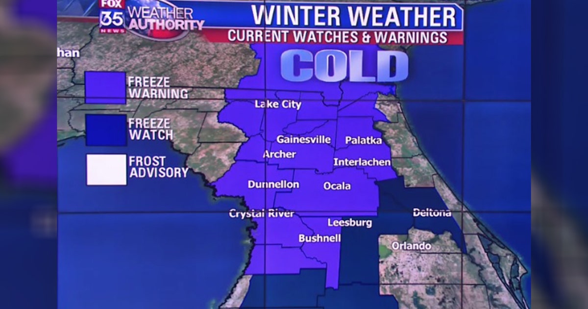 Freeze warnings, watches issued as temperatures plummet in Central ...