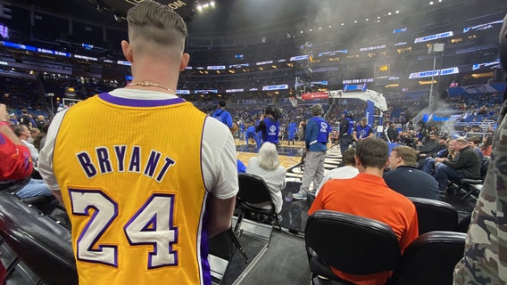 Fans at Orlando Magic game remember NBA legend Kobe Bryant following his tragic death