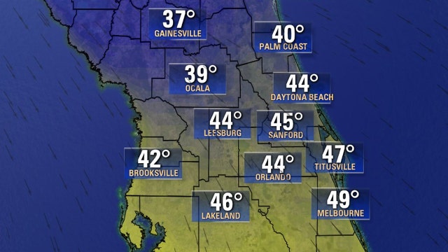 Cold front will drop temperatures this weekend into the 30s, 40s across Central Florida