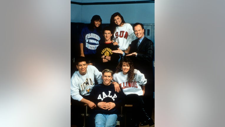 The cast in publicity portrait for the television series 'Saved By The Bell', Circa 1991. (Photo by NBC/Getty Images)