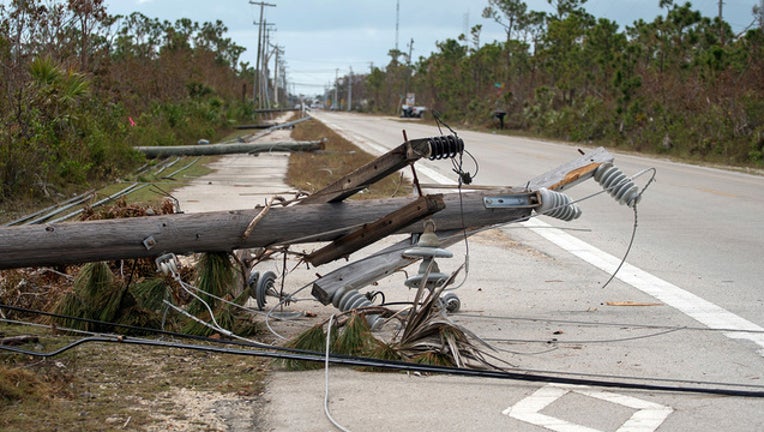 Felled power lines after Hurricane Irma are seen by the roadside in Big Pine Key on September 16, 2017 in Marathon, Florida. Photo by Angel Valentin/Getty Images