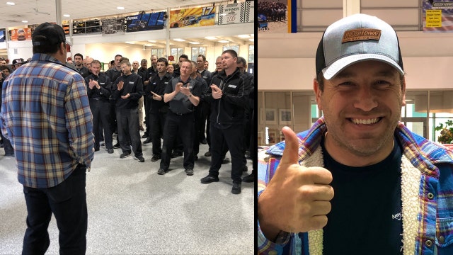 Ryan Newman returns to the shop, receives standing ovation, his team says