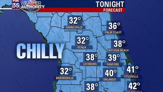 Freeze watch, frost advisory to go into effect for parts of Central Florida as temperatures drop