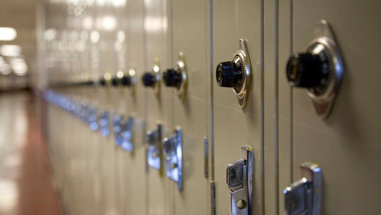 42d51ee9-A file image shows row of lockers at a high school. (Photo by James Leynse/Corbis via Getty Images)