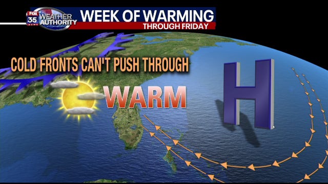 Florida remains cold front-free as high pressure dominates
