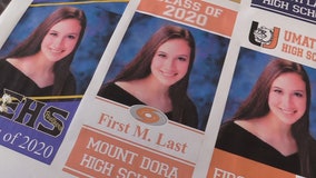 Man making banners for all Lake County graduating seniors