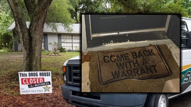 Florida deputies find drugs at house with 'come back with a warrant' doormat