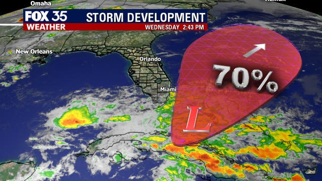 System near the Bahamas has 70% chance of developing, could bring rain to Florida