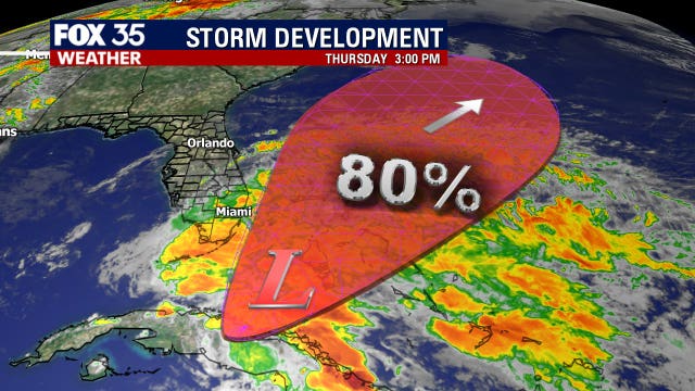 System near Bahamas could develop into our first named storm of hurricane season