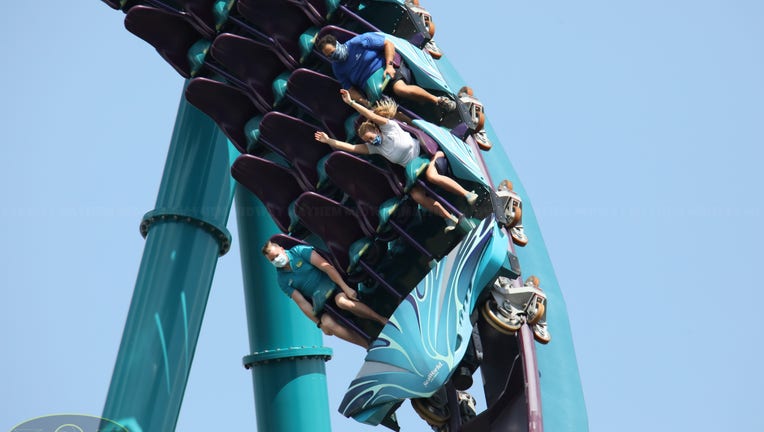 Seaworld coasters mako wearing masks