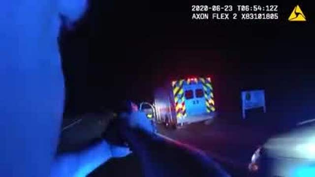 Body camera video shows arrest of man accused of stealing ambulance