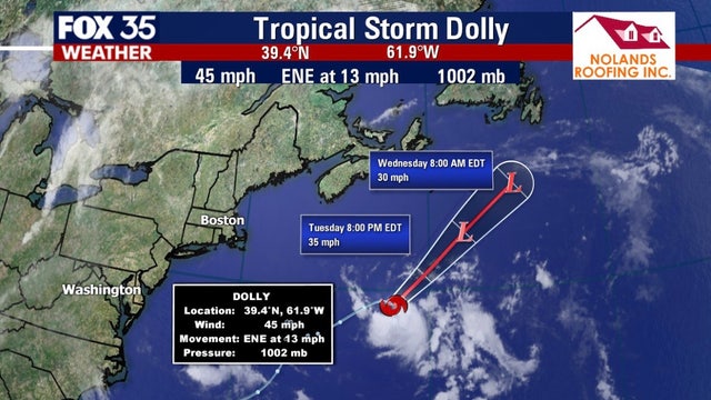 Tropical Storm Dolly forms in the Atlantic
