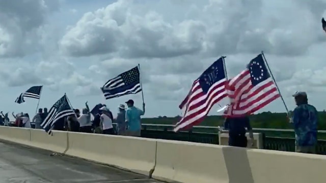 'Back the Blue': Hundreds march in Florida city to show support for law enforcement, first responders