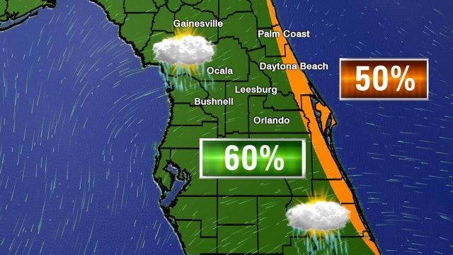 Storms and showers move through Central Florida