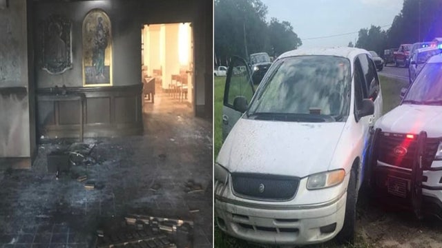 Man crashes into Central Florida church, lights it on fire with parishioners inside, deputies say
