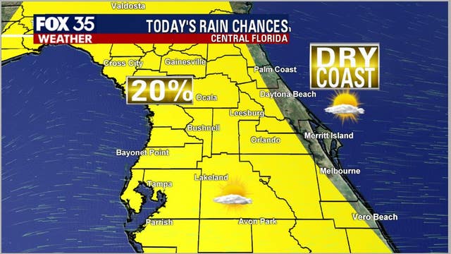 Rain chances decrease today but rise for the weekend