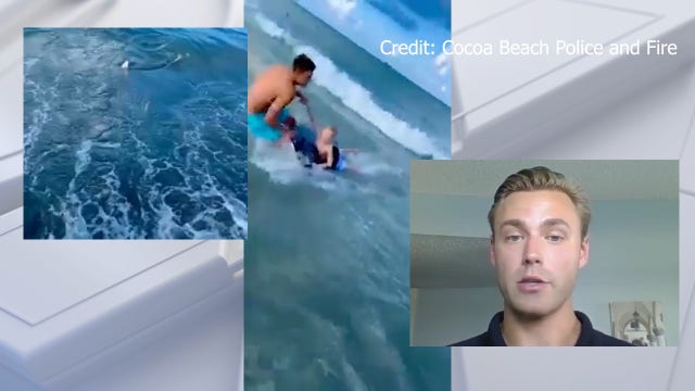 Officer speaks out after saving boy from shark on Cocoa Beach