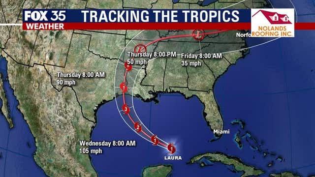 Hurricane Laura forms, expected to strengthen significantly and make landfall as Category 3 hurricane