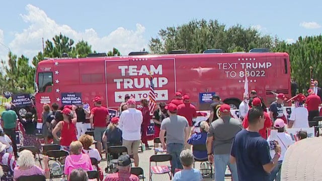 President Trump's campaign bus tour kicks off in Central Florida, will visit key states for 2020 election