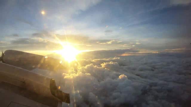 Timelapse footage shows plane's journey through 'intensifying' Hurricane Laura