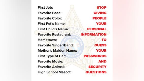 'Don't fill these out': Florida deputies warn against online quizzes